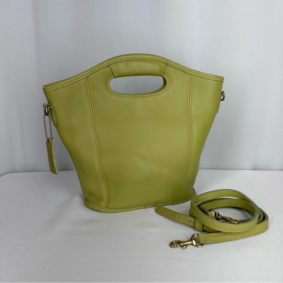 Coach 9993 Lime Green Leather Mini Bucket Shoulder Bag Crossbody Vintage Y2K - Picture 2 of 16